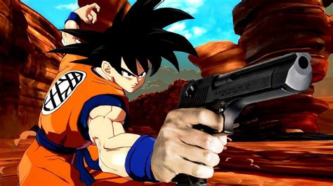 Dragon Ball FighterZ Base Goku with gun Memes - Imgflip