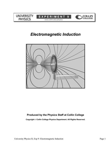 EXPERIMENT 9 Electromagnetic Induction