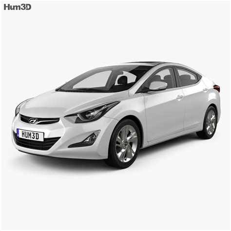 Hyundai Avante (MD) sedan with HQ interior 2017 3D model - Vehicles on Hum3D