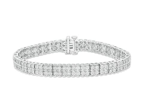 Zales’ 1 CT. T.W. Diamond Double Row Scallop-Edge Tennis Brace...