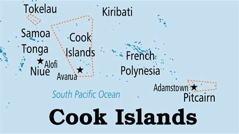 Cook Islands Map Geography Of The Cook Islands Map Of The Cook ...