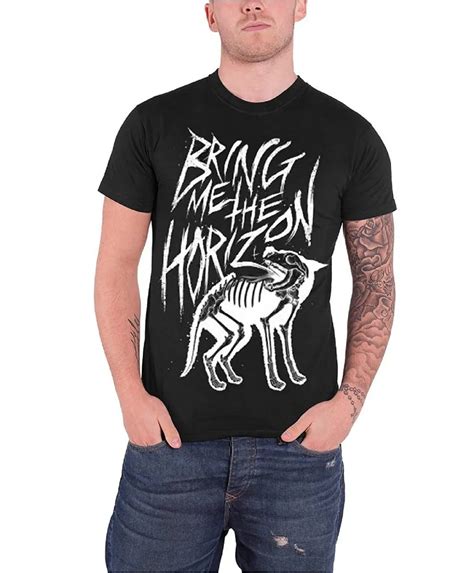 2018 Newest Fashion Bring Me The Horizon T Shirt Wolf Bones Band Logo ...