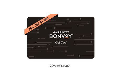 20% Off Marriott Gift Cards