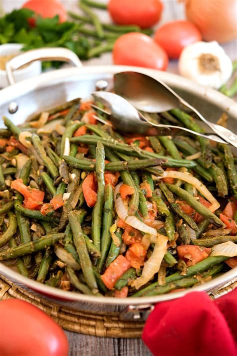 Green Beans with Tomatoes - A Family Feast®