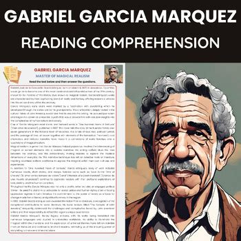 Gabriel Garcia Marquez Biography Hispanic Heritage Reading ...