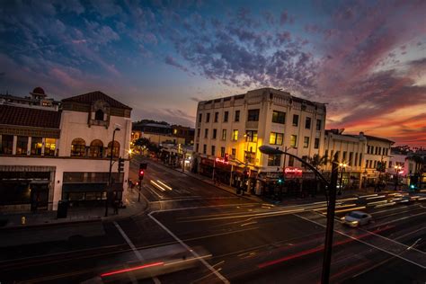 Autumn night - view from my studio in Old Town Pasadena. : r/pics