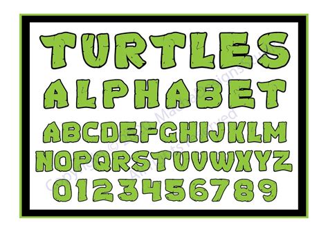 Turtles Font SVG Ninja Turtles font Svg Turtles Alphabet | Etsy