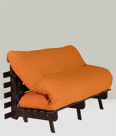 Solid Wood Double Futon With Mattress in Yellow - Buy Solid Wood Double Futon With Mattress in ...