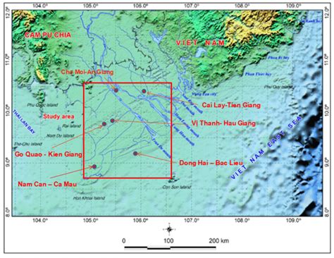 Location map of study area in the Mekong Delta, Vietnam | Download ...