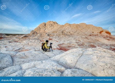 Photographer in the Vermillion Cliffs Editorial Photography - Image of rare, sandstone: 128462207