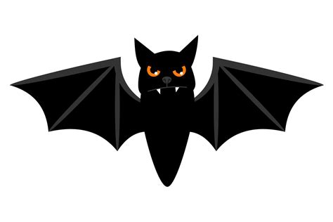 Halloween flying bat isolated on white vector (843486) | Illustrations | Design Bundles