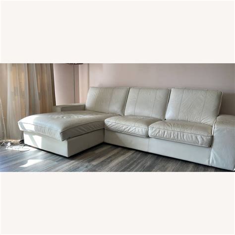 IKEA White Sofa with Chaise - AptDeco