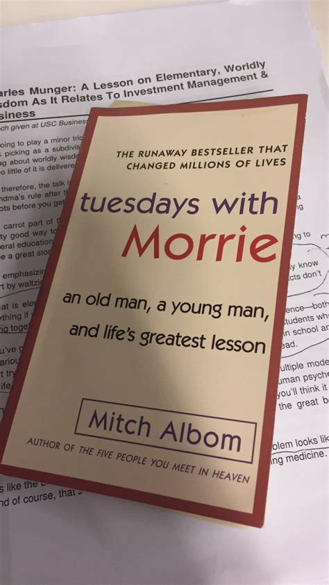 Tuesdays With Morrie Review: Lessons on Life - Ignore Limits