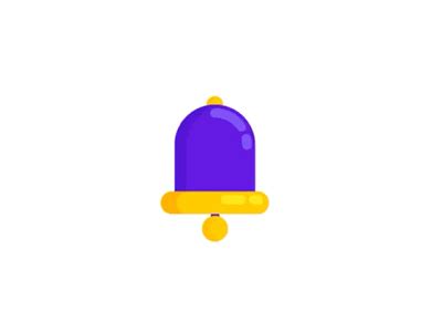 16/20 Ringing Bell illustration alert colorful colors sound flat icon animation bell ringing ...