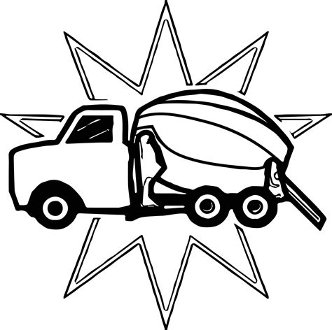 Cement Truck Coloring Page at GetColorings.com | Free printable colorings pages to print and color