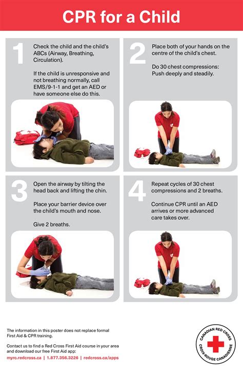 Free First Aid Red Cross Child CPR Labor Law Poster 2025