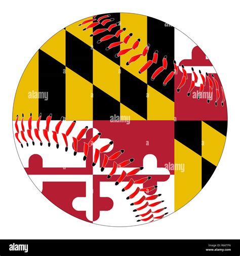 Maryland Flag Baseball Stock Photo - Alamy