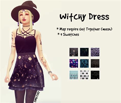 27+ Most Magical Pieces of Sims 4 Witch CC - Must Have Mods | Sims 4, Sims, Witchy dress