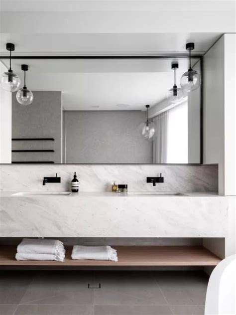 Double vanity design, marble undermount rectangular vanity… | Flickr