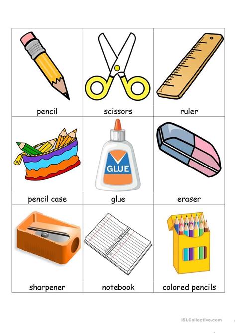 Esl bingo worksheet | School supplies for teachers, English lessons for ...