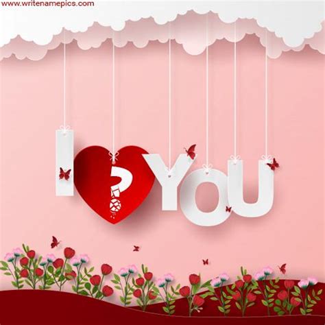 create love quotes card with name