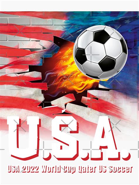 "USA 2022 World Cup Qater US Soccer" Sticker for Sale by Getidea | Redbubble