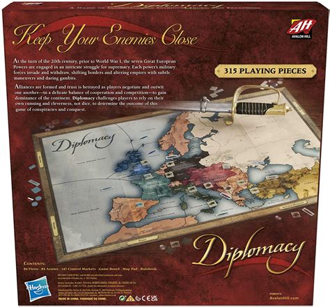 Diplomacy Diplomacy Board Game Avalon Hill - ToyWiz