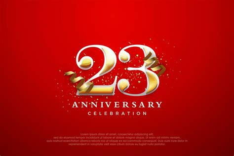 23rd anniversary celebration, vector premium elegant and luxurious design. Premium vector ...