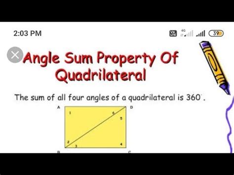 angle sum property of #quadrilaterals #GEOMERTY #suman maths - YouTube