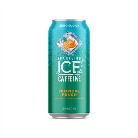 Sparkling Ice +Caffeine Zero Sugar Tropical Punch Sparkling Water, 10 oz - Fry’s Food Stores