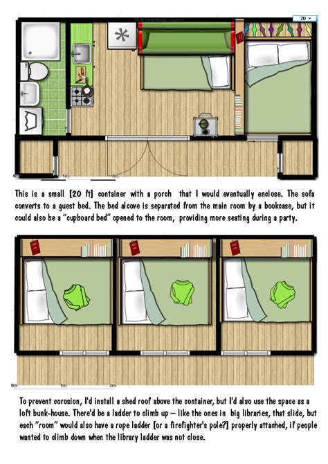 Latest floorplanner doodle. 20 ft container with a small porch ...