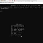 Contact Manager App In C++ With Source Code