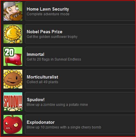 Achievements (Plants vs. Zombies) | Plants vs. Zombies Wiki | Fandom