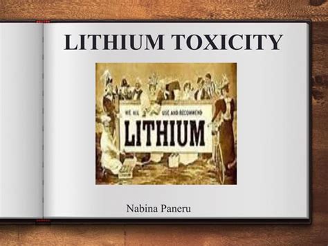 Lithium toxicity | PPT