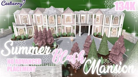 Bloxburg Summer Blush Mansion No advanced placement 134k Speed Build ...