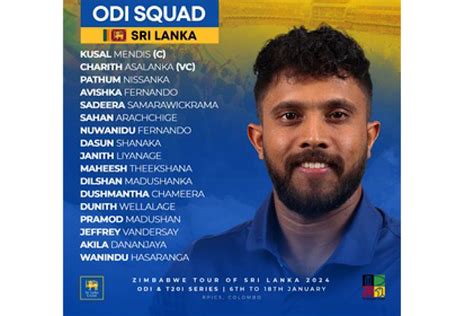 Fernando, Dananjaya, Vandersay back in squad as Sri Lanka announce Kusal Mendis led 17-member ...