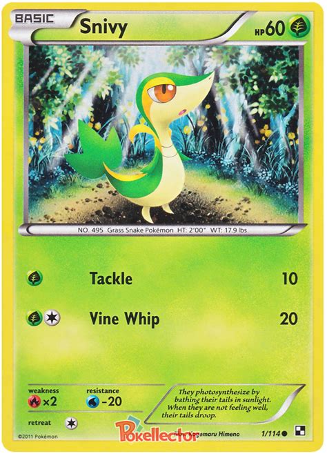 Snivy - Black & White #1 Pokemon Card