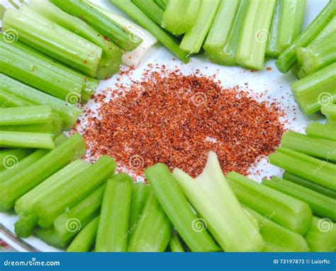 Celery and chili stock photo. Image of dish, spicy, spice - 73197872