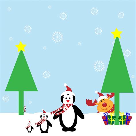 Christmas Penguin Card Free Stock Photo - Public Domain Pictures