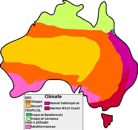 Climate Map of Australia | Climates, Tropical climate, Australia