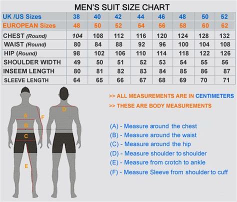 Men's Suit Size Chart | T shirt sewing pattern, Size chart, Suit measurements