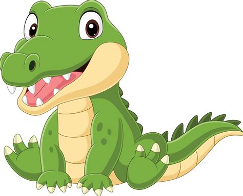 Cartoon cute baby crocodile sitting 43037497 Vector Art at Vecteezy