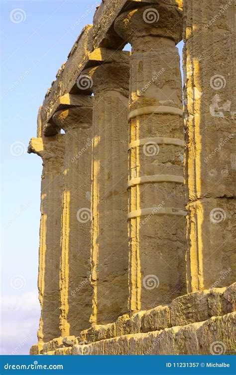 Temple of Hera columns stock image. Image of archeology - 11231357