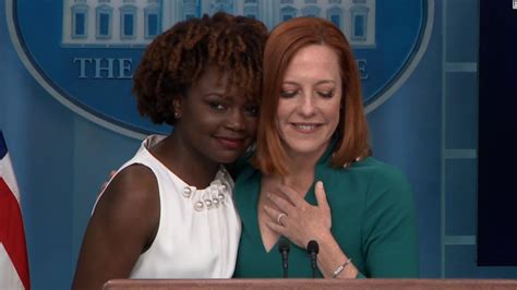 Watch: Jen Psaki gets emotional congratulating new White House press secretary Karine Jean ...