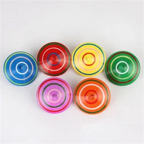 Wooden Spinning Lattu Top Set Bhavara, Size: 2 X 1inch at Rs 39/piece in Kalyan