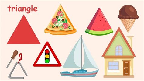 LEARN SHAPES TRIANGULAR OBJECTS EDUCATIONAL VIDEO in 2020 | Shapes, Educational videos, Objects