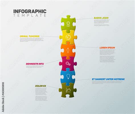 Vector Puzzle Infographic report template Stock Vector | Adobe Stock