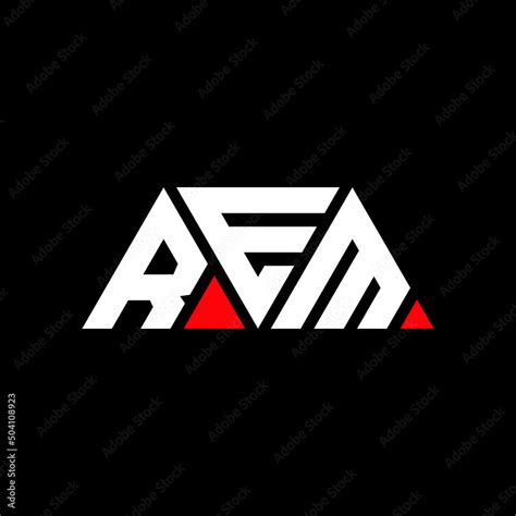 REM triangle letter logo design with triangle shape. REM triangle logo ...