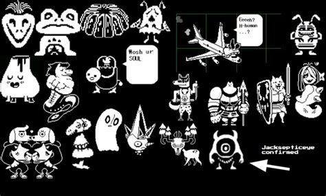 an image of some cartoon characters on a black and white background with arrows pointing to them