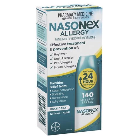 Buy Nasonex Allergy Non-Drowsy 24 Hour Nasal Spray 140 Sprays Online at Chemist Warehouse®